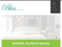 Tablet Screenshot of bliss-interiors.ca
